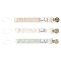 Copper Pearl Pacifier Clip 3-Pack: Premium Knit Binky Clips for Baby Girls and Boys - Stylish Stainless Steel Pacifier Holder Clip - Baby Pacifier Clips for No More Floor Drops - Santa Fe