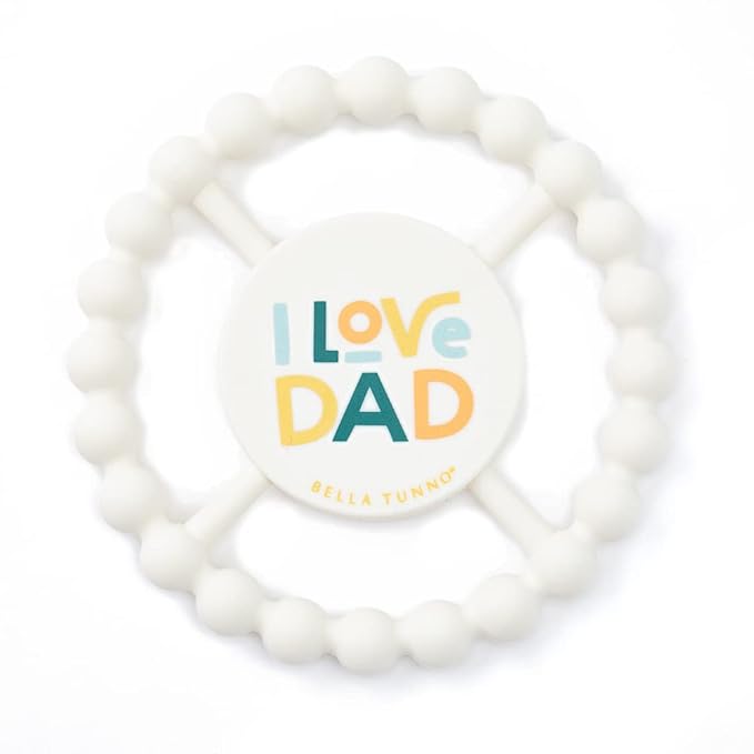 Baby Teether by Bella Tunno, Silicone Teethers for Babies 3-6 Months, 6-12 Months, Baby Toys, Pacifier, Teething Relief, Boys, Girls, I Love Dad