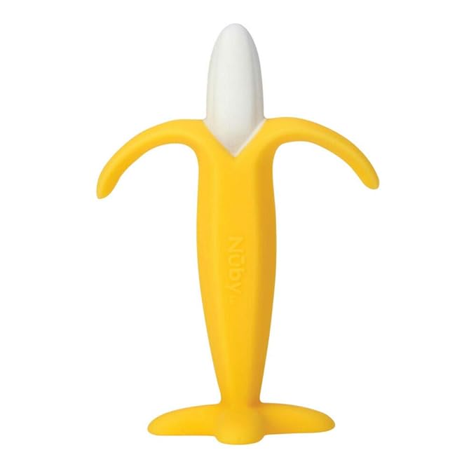 Nuby Soothing Banana Teether, Yellow, 5 Inch (Pack of 1)