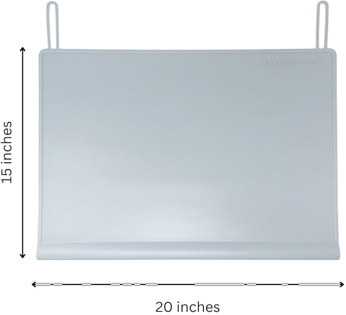 The Table Tyke Table Tyke Placemat XL Silicone Baby Placemat with Teething Edge Bumper - Waterproof Toddler Table Mat for Eating, BPA Free, Dishwasher Safe (Sage Green)