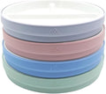 Elk and Friends Kids 6.7” Porcelain Divided Plates with Silicone Sleeves | Suitable for Babies/Kids/Toddlers | Microwave & Dishwasher Safe | Non Slip | Snack Dishes