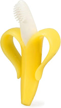 Banana Teether, Soothing Pain Relief Soft Silicone Train Baby Toothbrush, Teething Toys for Babies, Toddlers, Infants, BPA Free for Oral Hygiene, Food Grade, Soothes Babies Sore Gums