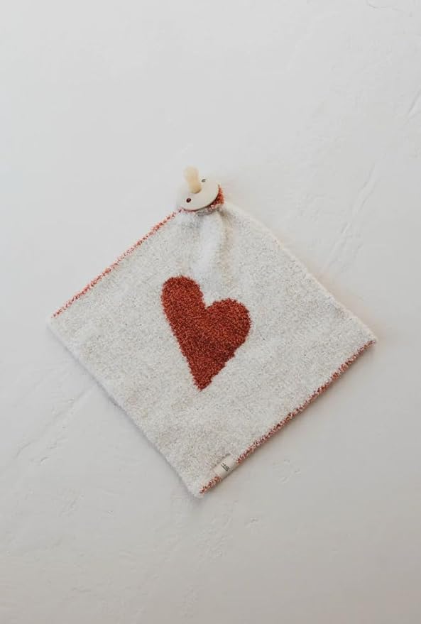 Forever French Baby | Lovey | Pacifier Holder | Lovey Gifts | Boy & Girl | Ideal for Age 0 Months & Up | Microfiber Feather Yarn (Queen of Hearts)