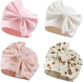 Bamery Newborn Baby Girl Hat Cotton Baby Bow Beanie Preemie Hats Spring Infant Hats for Girls 0-12 Months