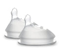 Haakaa Generation 3. Silicone Baby Bottle Nipples, Orthodontic, Anti-Colic, Wide Neck, 100% Medical Grade Silicone, Fit All Haakaa Baby Bottles, 2 PK (Size M)
