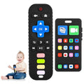 Avkast Teething Toys for Baby 3 6 12 18 Months, TV Remote Control Phone Baby Teether Toys, Babies Chew Toys, Food Grade Silicone Teething Toys for Infants, BPA Free, for Babies Gum Relief