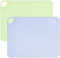 Olababy Fold N Go Silicone Placemat w Travel Case | Dishwasher Safe, BPA Free, Non-Slip, Waterproof | Mini Dining Mat for Infants, Babies, Toddlers and Kids (2, Kiwi/Blueberry)