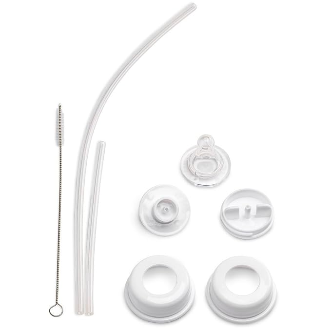 Hands-Free Baby Bottle - Anti-Colic Nursing System 9 oz Baby Bottle with Fast Flow Nipple/Teat 3m+ with Tube Straw Feeding System for Toddler 1 Year+ (2 Bottles - Soo Cute)