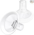 2pcs 21mm Soft Rim Flanges with 106 Degree Wider Opening Angle for Medela Breast Pump, PersonalFit, Freestyle, Maxflow, Freestyle Flex Swing Maxi Connector, Lansinoh Signature Pro