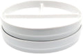 Elk and Friends Kids 6.7” Porcelain White Plates | Divided Plates | Suitable for Kids/Toddlers | Microwave & Dishwasher Safe | Non Slip | Snack Dishes | 2 Pack