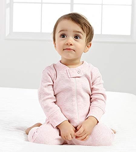 Owlivia Organic Cotton Baby Boy Girl Zip up Sleep 'N Play Pjs, Footless, Long Sleeve