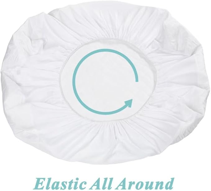 American Baby Company 2 Pack Waterproof Fitted Mini Crib Mattress Protector 38" x 24" - Quilted, Noiseless, Ultra-Soft & Breathable Pack n Play and Mini Crib Mattress Cover