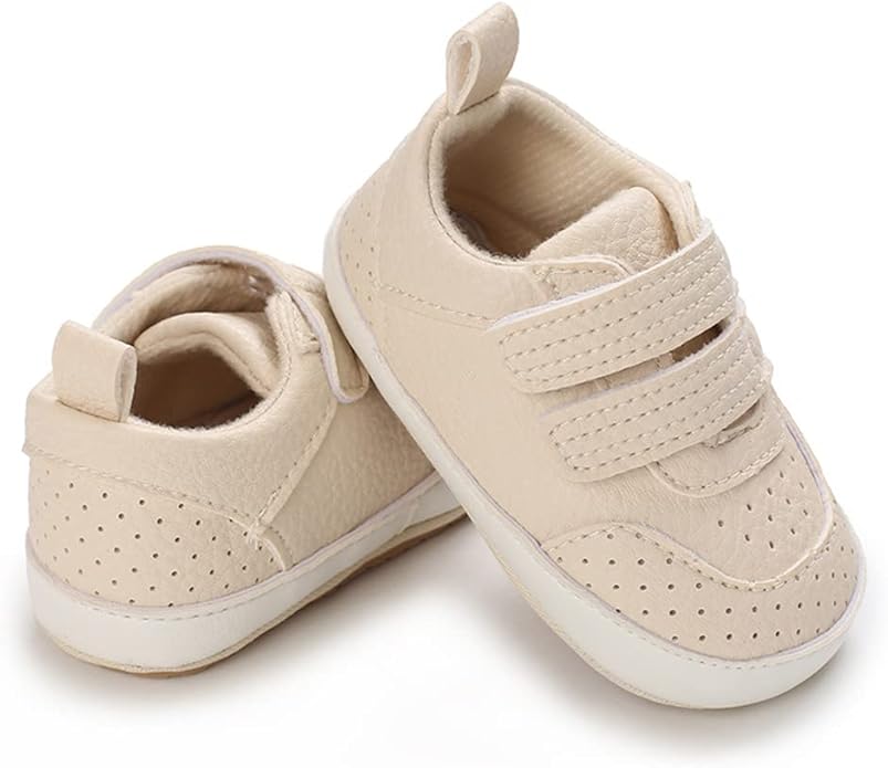 Clowora Baby Boys Girls Shoes Non-Slip Rubber Sole Sneakers Infant First Walking Toddler Crib Shoes Newborn Loafers Flats.
