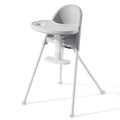 Funny Supply 3-in-1 Cute Folding High Chair, High Chairs for Babies and Toddlers, Modern Space Saving Highchair with Removable Double Tray, Easy to Clean, Light Weight Baby Feeding Chair, Gray