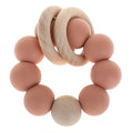 Silicone Baby Teether, Food Grade Silicone & Beech Baby Teething Toy, BPA Free (Muted)