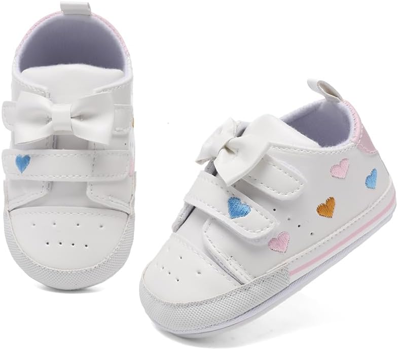 Clowora Baby Boys Girls Shoes Non-Slip Rubber Sole Sneakers Infant First Walking Toddler Crib Shoes Newborn Loafers Flats.