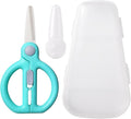 Baby Food Scissors with Travel Case, Ceramic Food Scissors Kids, Toddler Scissors with Safety Lock, Ideal for Pizza, Meats, Noodles, Vegetables, and Fruits (D)