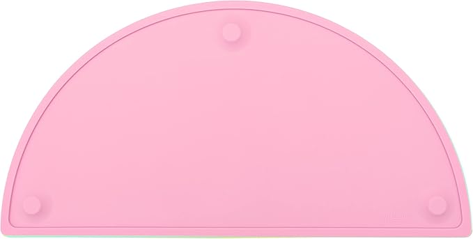 GASARÉ, Extra Large 20 x 11 Inches, Silicone Placemats for Dining Table, Suction Cups, Raised Edges, Non-Slip, Food Grade, BPA Free, Dishwasher Safe, Pink