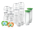 Playtex Baby Nurser Newborn Gift Set with Drop-Ins Bottle Liners, Closer to Breastfeeding, 4 Bottles (2x4 Oz, 2x8 Oz), Liners and PODS, 2 Binky Pacifiers, Bottles for Newborn and Breastfeeding Babies