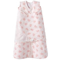 HALO 100% Cotton Sleepsack Swaddle, 3-Way Adjustable Wearable Blanket, TOG 1.5, Watercolor Rose Toss Blush, Small, 3-6 Months