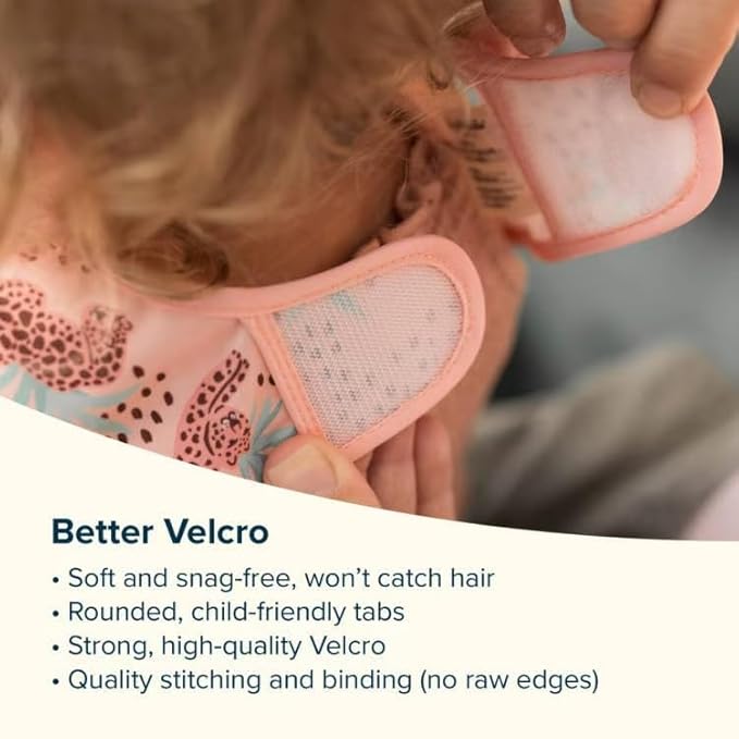 Tiny Twinkle Short Sleeve Apron Baby & Toddler Bib for Girls – Waterproof, Mess-Proof Bibs for Eating & Feeding, Machine Washable,Perfect Holiday Gift (Unicorn Confetti, 2-4Y)