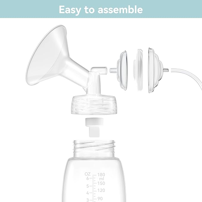 Breast Pump Accessories Kit - 15mm Flange Set Compatible with Spectra S1/S2/Motif Luna, Includes Valves, Tubing & Backflow Protectors
