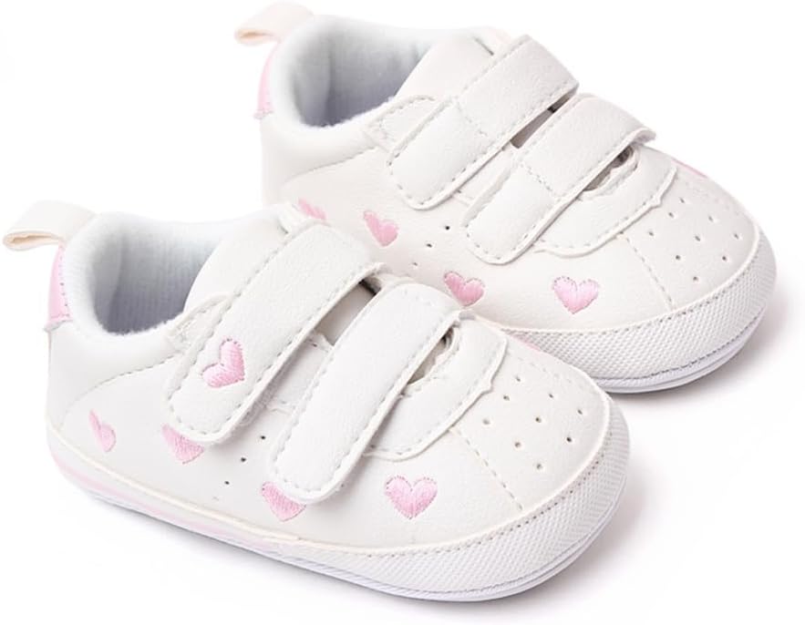 Clowora Baby Boys Girls Shoes Non-Slip Rubber Sole Sneakers Infant First Walking Toddler Crib Shoes Newborn Loafers Flats.