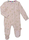 Magnetic Me Girls Modal Magnetic Baby Footie Pajamas | Silky Soft Modal Fabric | Baby Sleepers Available Sizes PRE - 24M