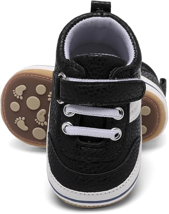 Clowora Baby Boys Girls Shoes Non-Slip Rubber Sole Sneakers Infant First Walking Toddler Crib Shoes Newborn Loafers Flats.