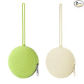 2-Pack Silicone Pacifier Holder Case- Portable Pacifier Cover Pouch Bag, Pacifier Storage Case for Diaper Bag (Avocado/Ivory)