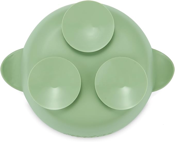 PandaEar 3 Pack Baby Suction Bowls, Stay Put Silicone Food Bowl Babies Led Weaning Supplies for Kids Toddlers, BPA-Free -Blue/Green/Brown
