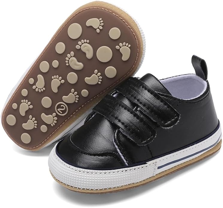 Clowora Baby Boys Girls Shoes Non-Slip Rubber Sole Sneakers Infant First Walking Toddler Crib Shoes Newborn Loafers Flats.
