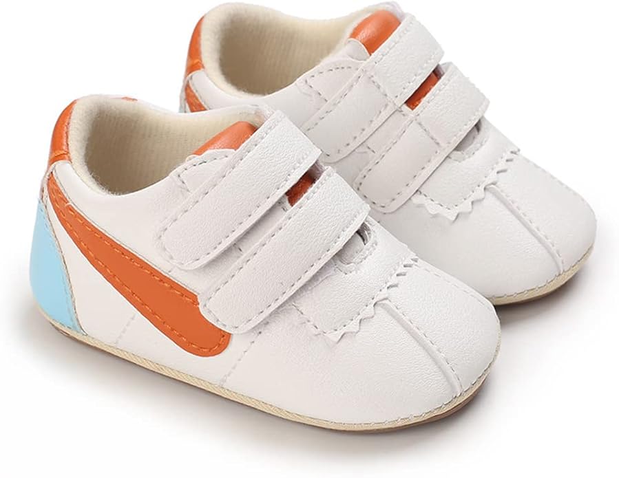 Clowora Baby Boys Girls Shoes Non-Slip Rubber Sole Sneakers Infant First Walking Toddler Crib Shoes Newborn Loafers Flats.