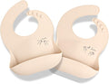 APLAINR Baby Sign Language Bib, Silicone Baby Bibs, ASL Graphics, Food Catcher, Adjustable, Waterproof, Soft, 6-36 Months