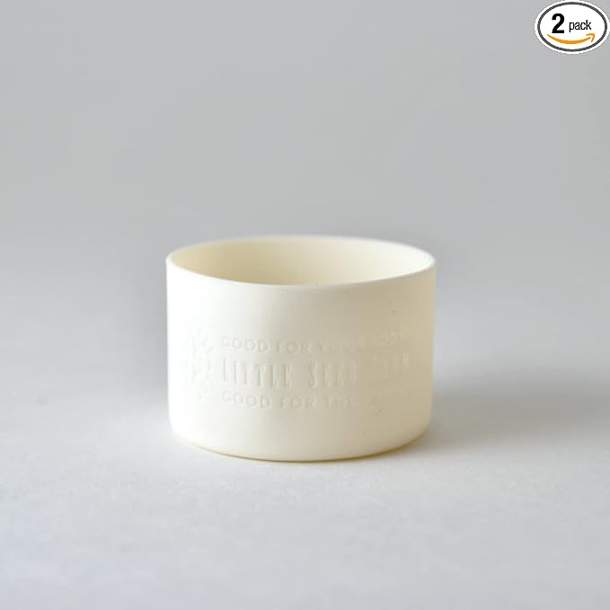 Little Seed Farm Protective Silicone Sleeves for Jars - 2-Pack - White