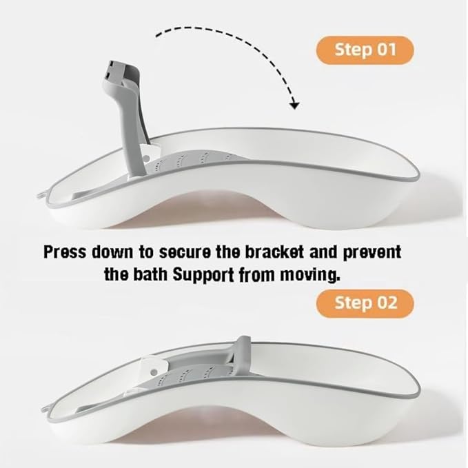 PandaEar Baby Bath Support, Foldable Infant Bathtub for Newborn Babies 0-6 Months, Soft Sink Baby Bath Tub (Grey)