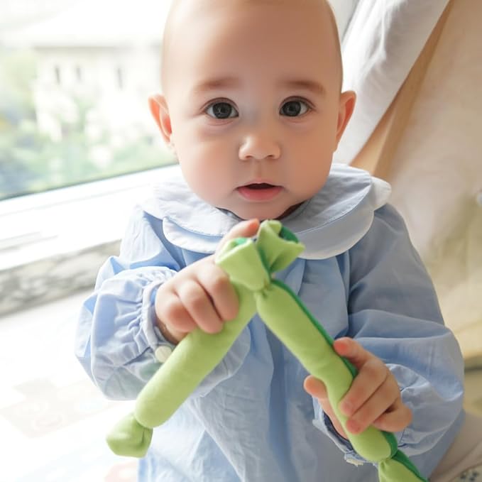 Baby Sensory Bar, Soft Learning Toy, Infant Hand Grip Development, Green