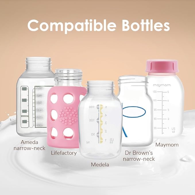 Maymom MyFit 15 mm Shields; Compatible with Medela Breast Pump- PersonalFit, Freestyle, Harmony, Maxi, Freestyle Flex Connector; Connect to Maymom Widemouth/Narrow Connector, 2pcs