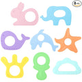 BEBOAN Silicone Baby Teething Toys, 8 Pack Cute Baby Teether Teething Ring Chew Toys Frozen Teether, BPA Free Easy to Grip Gifts for Infant Girls Boys 3 Months +