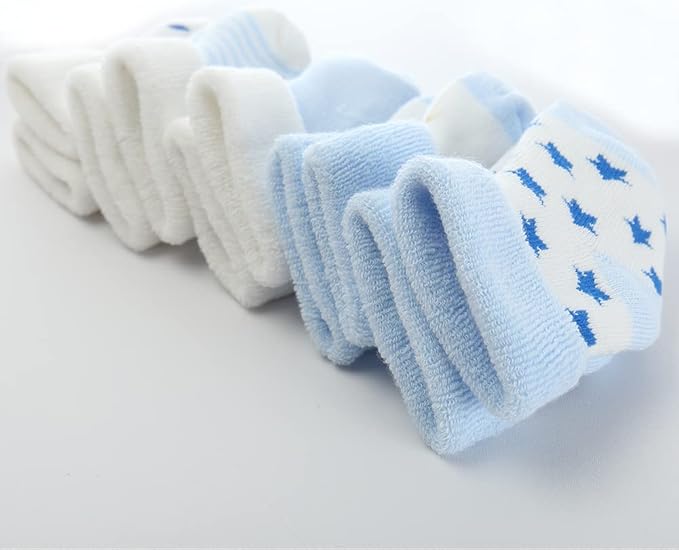 Newborn Baby Boy Girl Caps Mittens Socks Set Cotton Baby Essentials Accessories (Hats+Gloves+Socks)