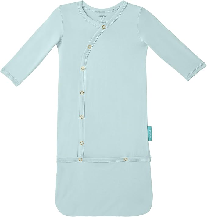 PurComfy Supersoft Baby Sleeper Gowns, Premium Bamboo Viscose Infant Nightgown Sleepers Preemie Newborn Snap Bundler
