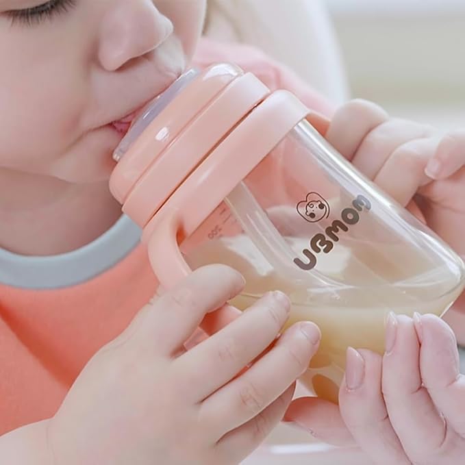 UBMOM No-spill, Backflow prevention Sippy Cup with Straw, PPSU Learner Cup with Handle for Baby and Toddlers, BPA free, 6.76oz (Chocolate)