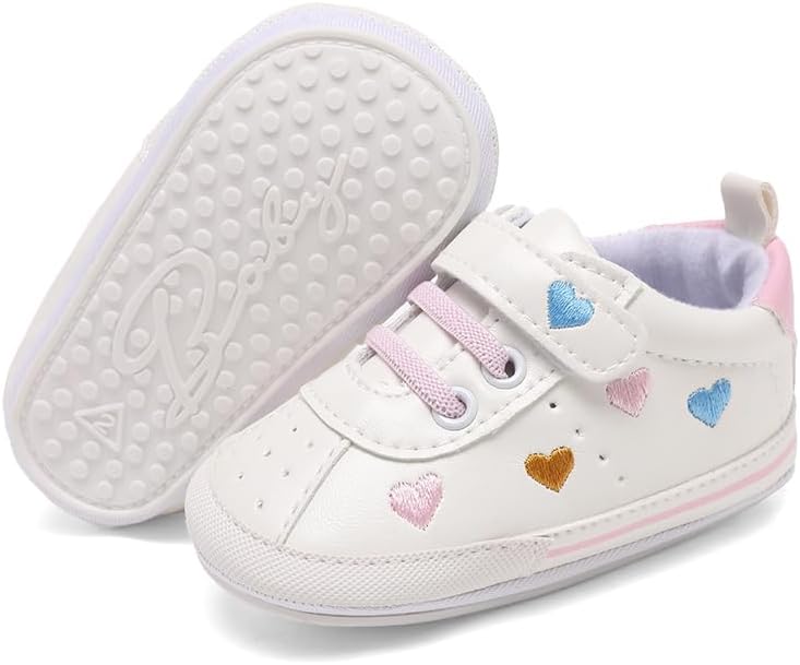 Clowora Baby Boys Girls Shoes Non-Slip Rubber Sole Sneakers Infant First Walking Toddler Crib Shoes Newborn Loafers Flats.