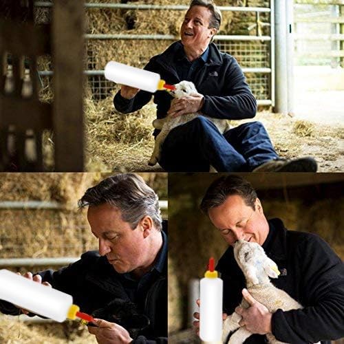 6Pcs Goat Feeding Bottles 400 ml/13.5 oz and 12 Nipples, Lamb and Kid Bottle, Livestock Baby Bottle for Sheep,Lamb,Calf and Other Mammal Feeding Bottles