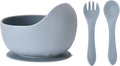 Silicone Baby Feeding Set, Baby Bowls, Baby Spoons and Baby Forks Can Fit in the Dishwasher and Microwave with Baby Feeding Supplies (B-2)