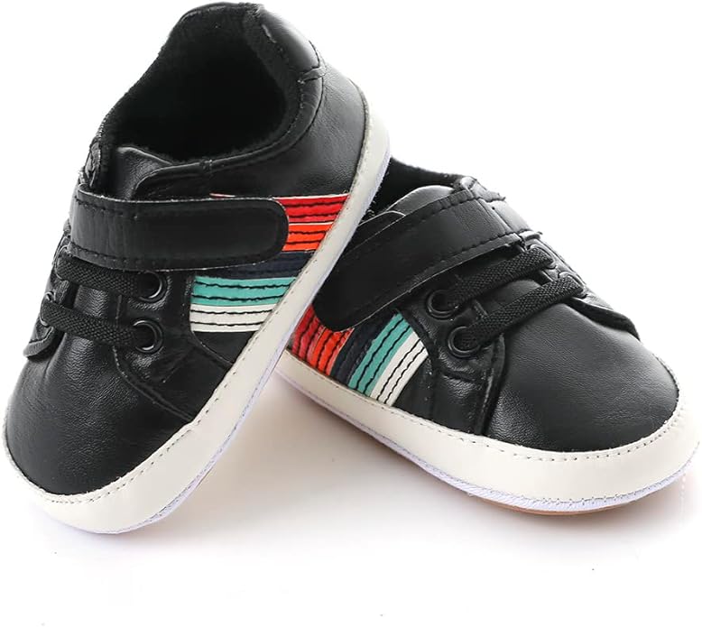 Clowora Baby Boys Girls Shoes Non-Slip Rubber Sole Sneakers Infant First Walking Toddler Crib Shoes Newborn Loafers Flats.