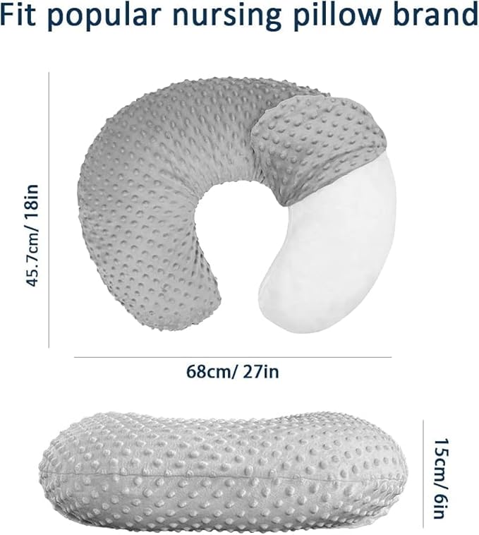 iEvolve Minky Nursing Pillow Cover Breast Feeding Pillow Cover Slipcover U Shape for Baby Boy Girl,Cover Only(Butterfly)