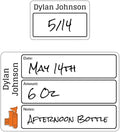 Name Bubbles - Reusable Baby Bottle Labels for Daycare (20 Labels) - Kids Washable Name Tags for Bottles, Sippy Cups, & Snack Containers, Waterproof, Baby Name Stickers, Write-On (Truck)