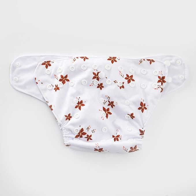 HappyFlute 9 Sets Newborn Baby Cloth Pocket Diapers One Size Adjustable Reusable Washable for Baby Boys and Girls(6-33 pounds,0-3 Years),One Wet Bag+4Diapers and 4Inserts