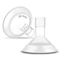 Maymom MyFit Comfy Series 24 mm Two-Piece Design Breastshield Compatible with Medela Breast Pump Parts; Replace Medela Shields; Fit MaxFlow Flex Connector; 2pc